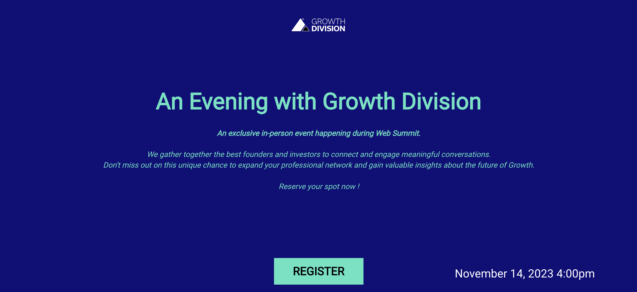 An Evening with Growth Division