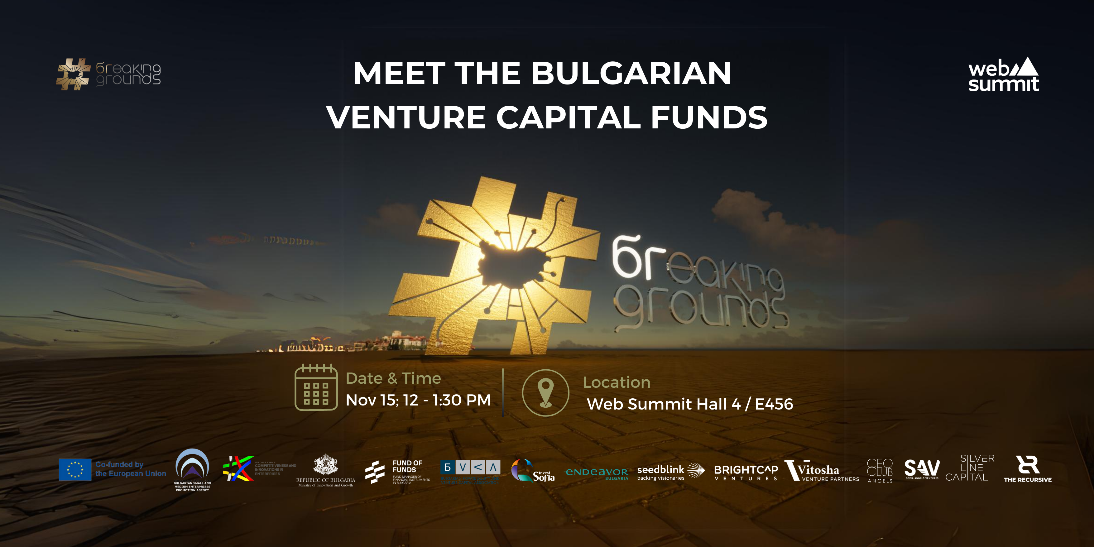 Meet the Bulgarian Venture Capital Funds @ WebSummit 2023, Lisbon