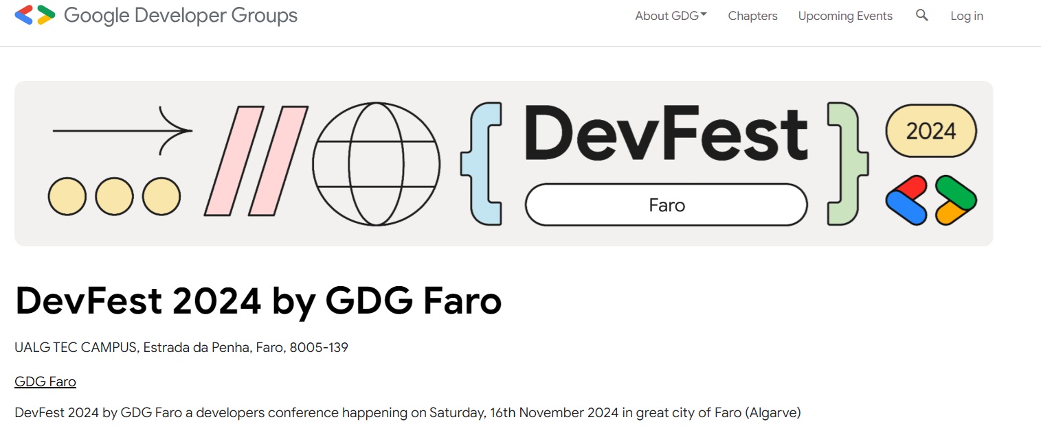 DevFest – Faro, 16 e 17 de novembro de 2024