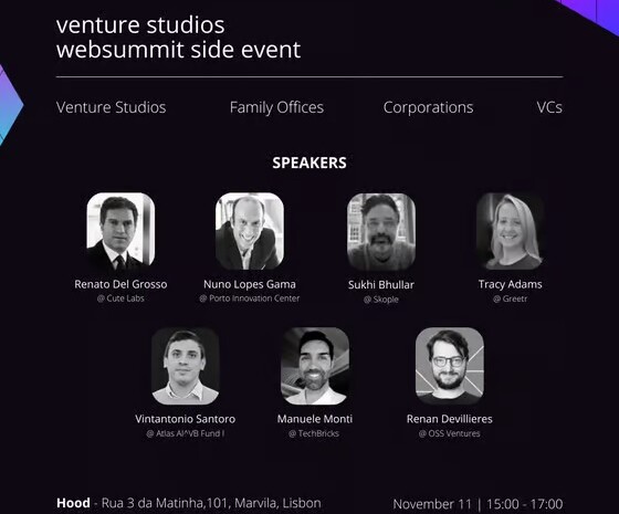  Venture Studios Websummit Side Event