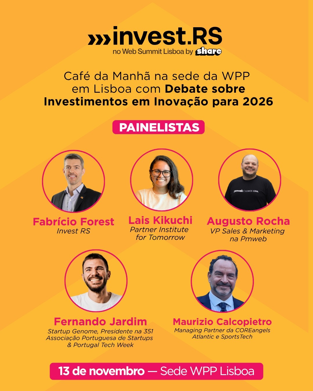 Café da Manhã com Debate sobre Investimentos em 2026 Na sede da WPP em Lisboa